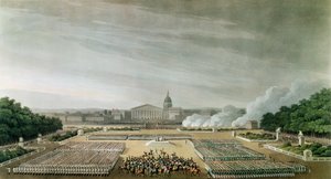 Cérémonie du Te Deum par les armées alliées sur la place Louis XV, Paris, le 10 avril 1814 - English School